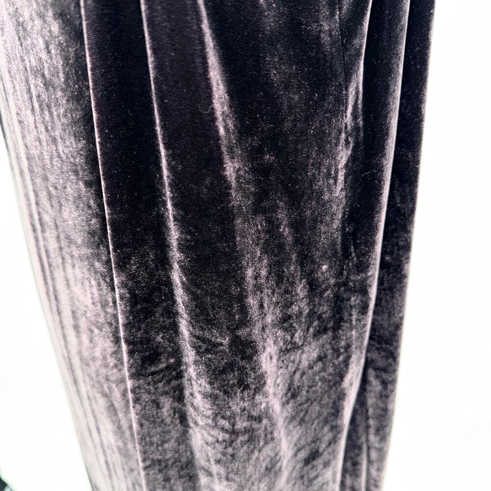Eileen Fisher Dark Brown Velvet Maxi Slip Dress Quiet Luxury Minimalist Size L - Picture 5 of 12